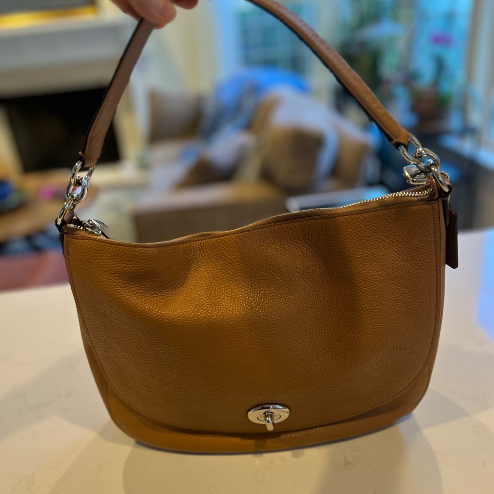 Coach Tan Leather Hobo Shoulder Bag